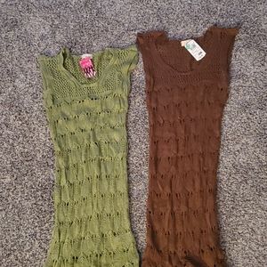 Lot of 2 NWT Agaci sweater vests size small
